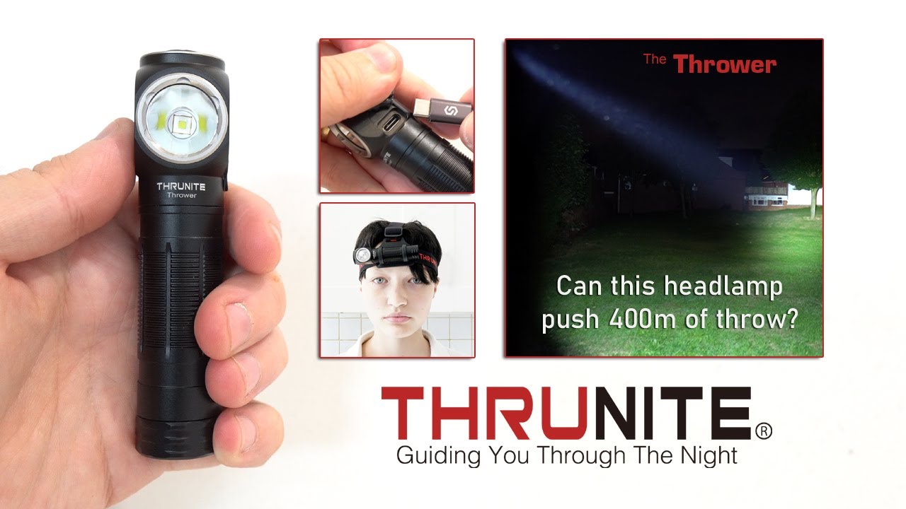 THRUNITE THROWER headlamp - 323m beam distance - 1755 lumens - Type-C charging port - Easy to use