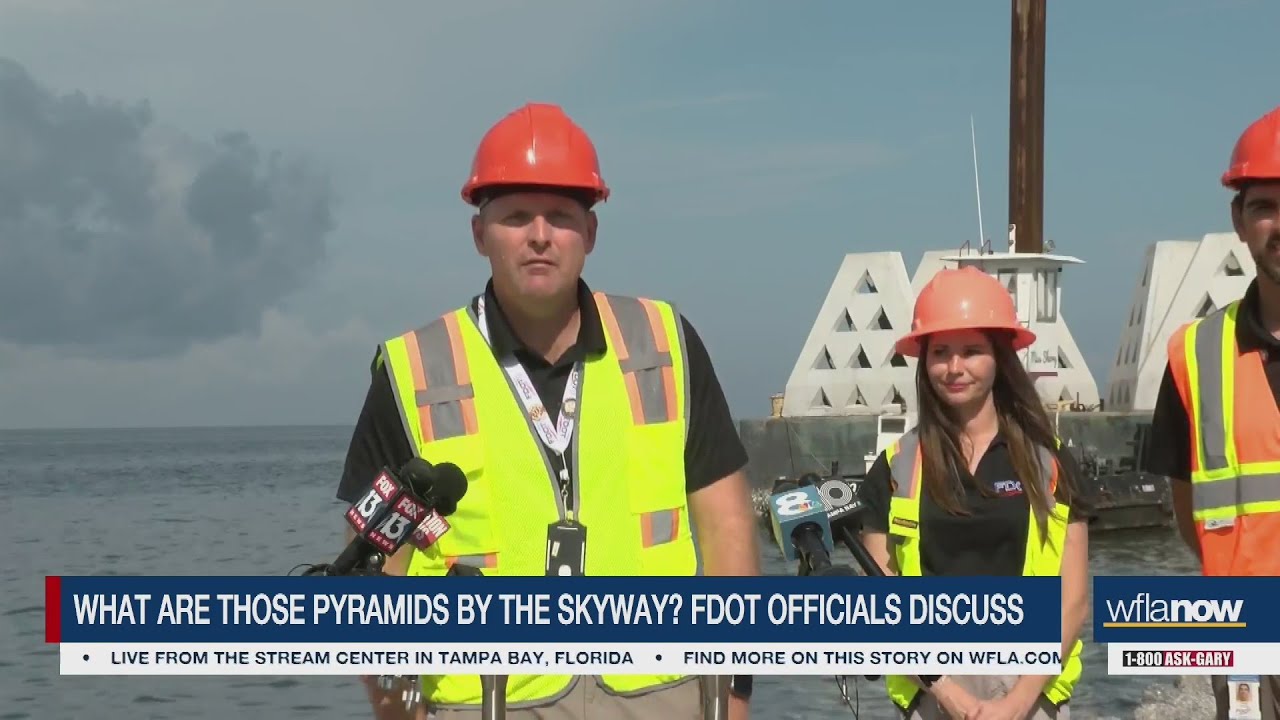 What are those pyramids by the Sunshine Skyway bridge? FDOT officials discuss