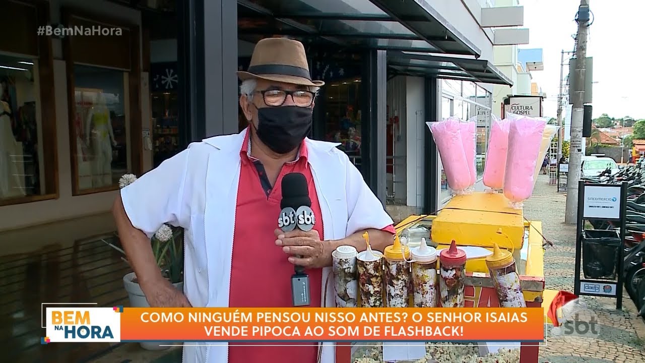 COMO NINGUÉM PENSOU NISSO ANTES? O SENHOR ISAIAS VENDE PIPOCA AO SOM DE FLASHBACK!