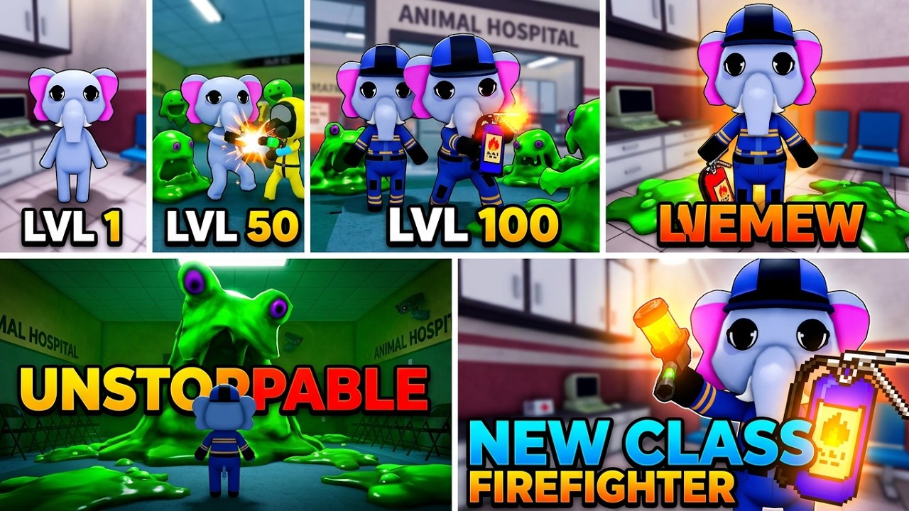 Testing the Firefighter Class in Slime Shift in Roblox Animal hospital