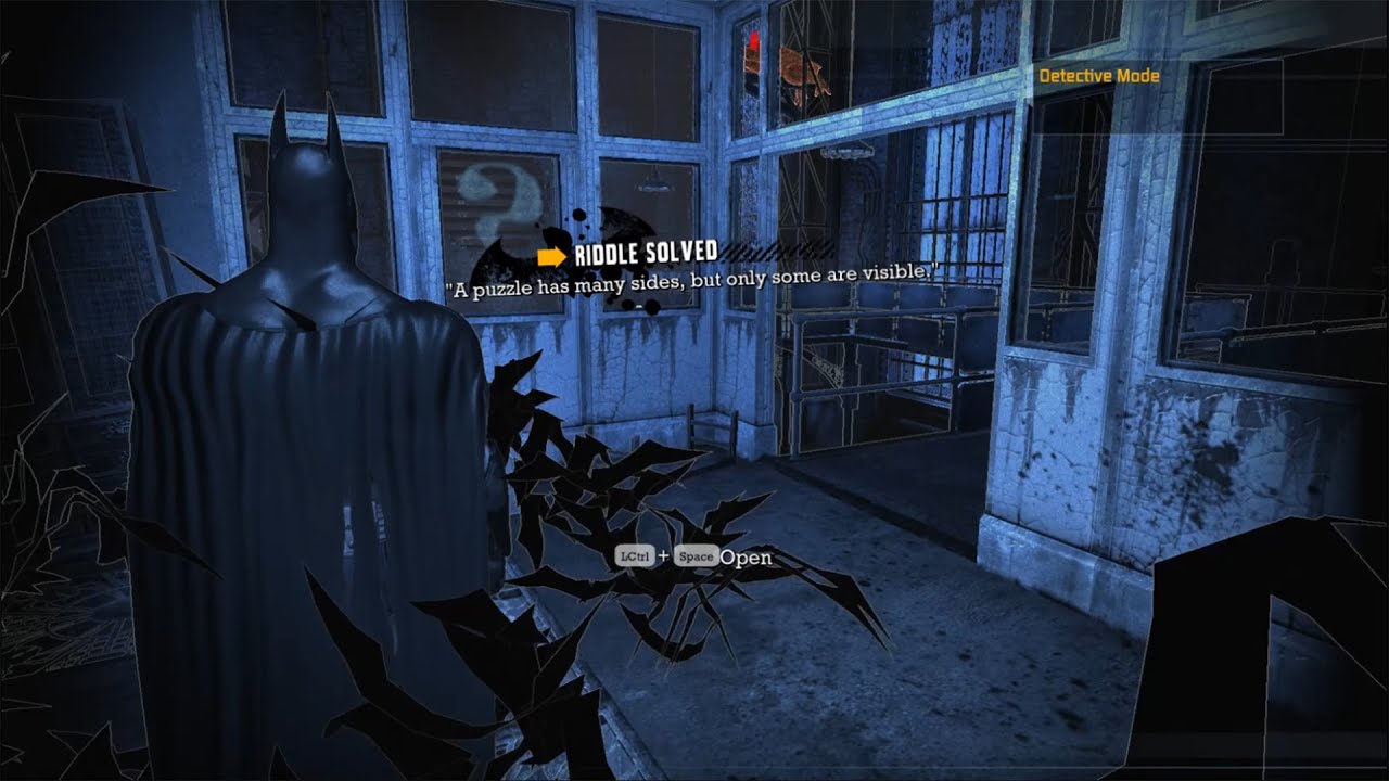 Batmak Arkham Asylum A puzzle has many sides, but only some are visible Intensive Treatment