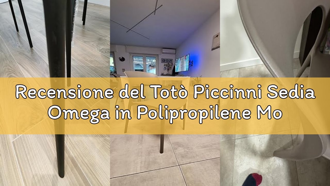 Recensione del Totò Piccinni Sedia Omega in Polipropilene Moderne Design Impilabile,(L) 43x(P) 50x(A