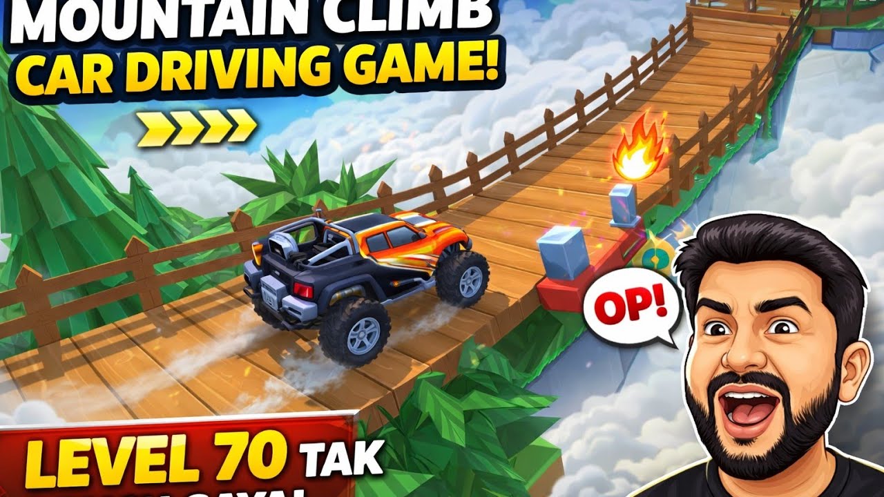 Mountain Climb | Car Driving Game | Intersting Gameplay With KAAMYAAB's Commentry | Reached On 70 🎮