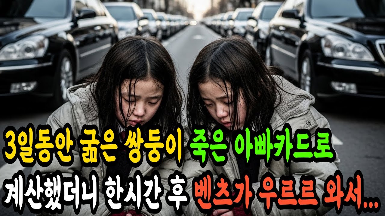 3일동안 굶은 쌍둥이 죽은 아빠카드로 계산했더니 한시간 후 벤츠가 우르르 와서... #시니어사연 #감동사연 #오디오사연 #반전사연
