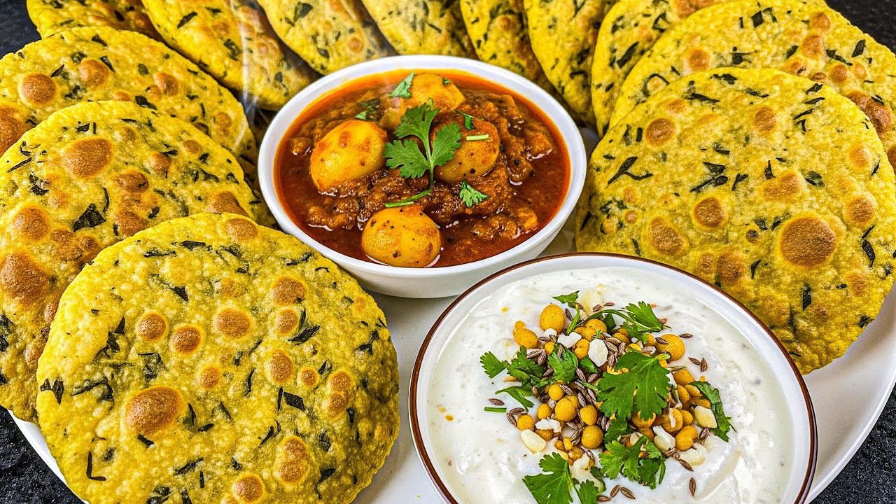 Makkai Ki Puri with Bhandara Style Aalu Sabzi & Boondi Raita | Desi Winter Special Recipe
