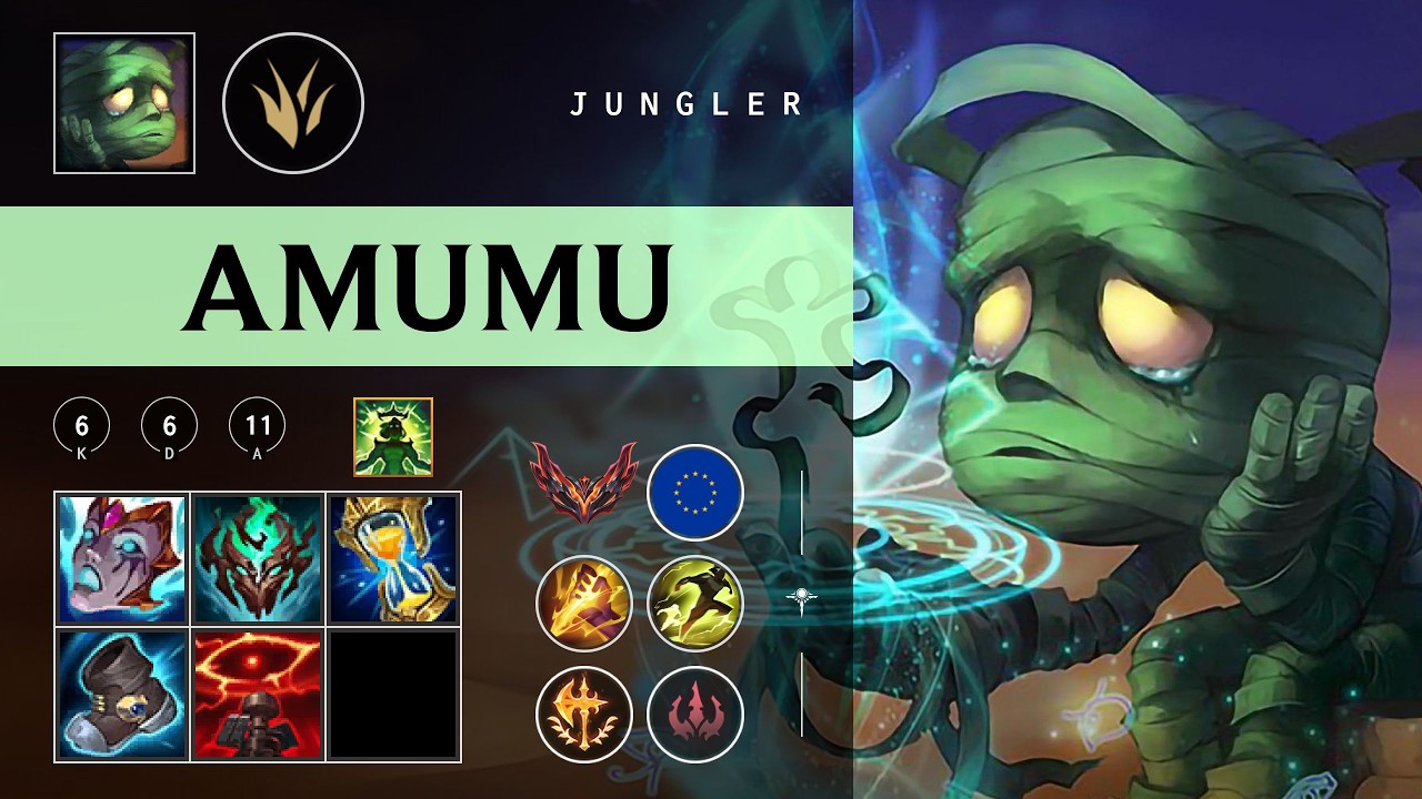 Amumu Jungle vs Nidalee - EUW Grandmaster Patch 26.05