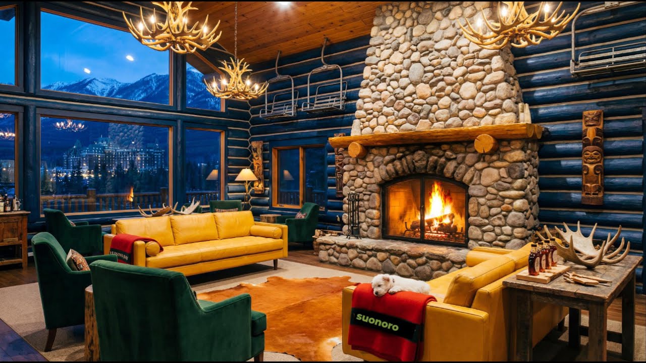 Soft Piano for Deep Focus & Emotional Calm – Fireplace & Snow Ambience (3H)