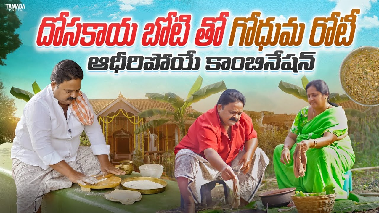 Dosakaya బోటి తో గోధుమ Roti best combination😋|| @80s COOKING || Traditional Cooking || TAMADA MEDIA