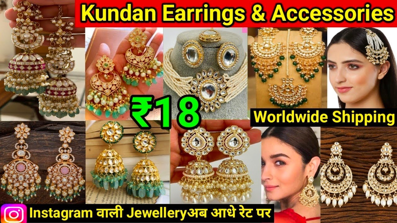 Most Trendy Real Kundan Earrings & Choker Collection in Delhi | Exclusive Designs & Bridal Special