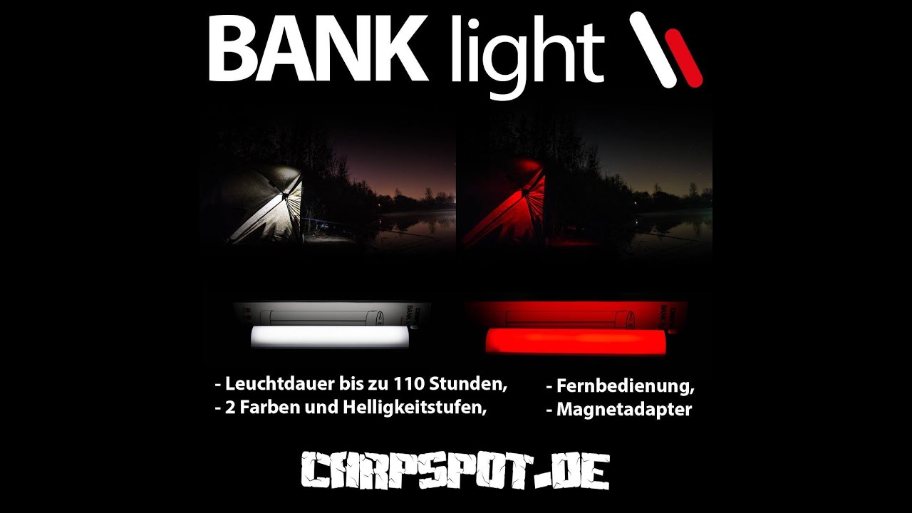 Carpspot Banklight Move  - Zeltlampe - Bivvy Light - Bewegungsmelder - Remote & Motion Controll