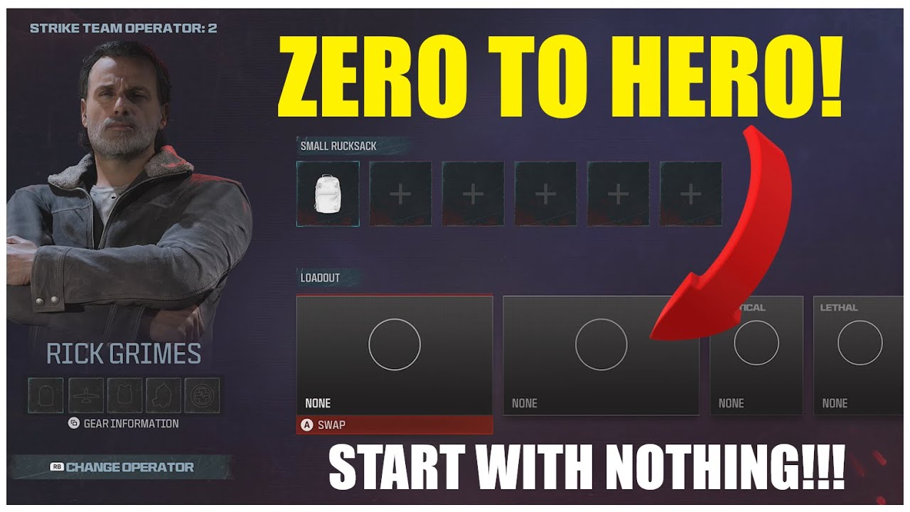 ZERO TO HERO CHALLENGE! No Weapon, No Tacticals! Solo Red Zone MW3 Zombies (MWZ)