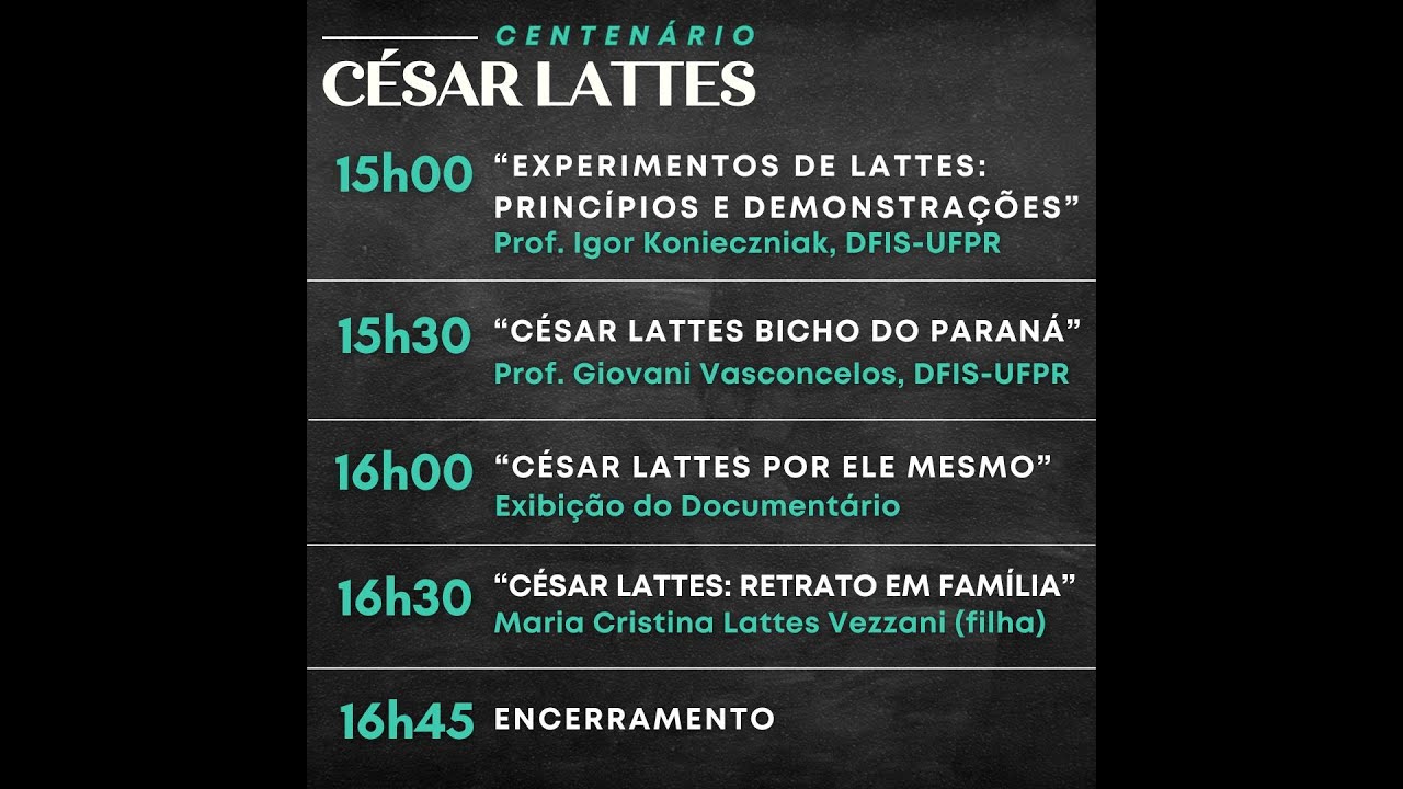Centenário de César Lattes - tarde