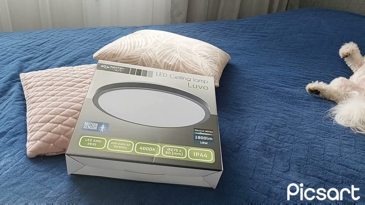 Montuje PLAFON ledowy 18W z czujką ruchu za 5 dyszek 