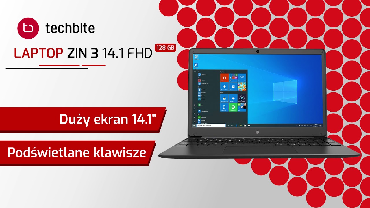 Laptop techbite ZIN 3 14.1 FHD 128 GB &ndash; teraz za 1299 zł zamiast 1599 zł