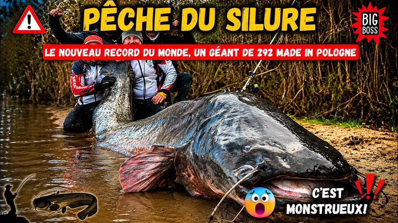 Le MONSTRE de Pologne : Un silure GEANT de  2m92,  le record du monde explos&eacute; !
