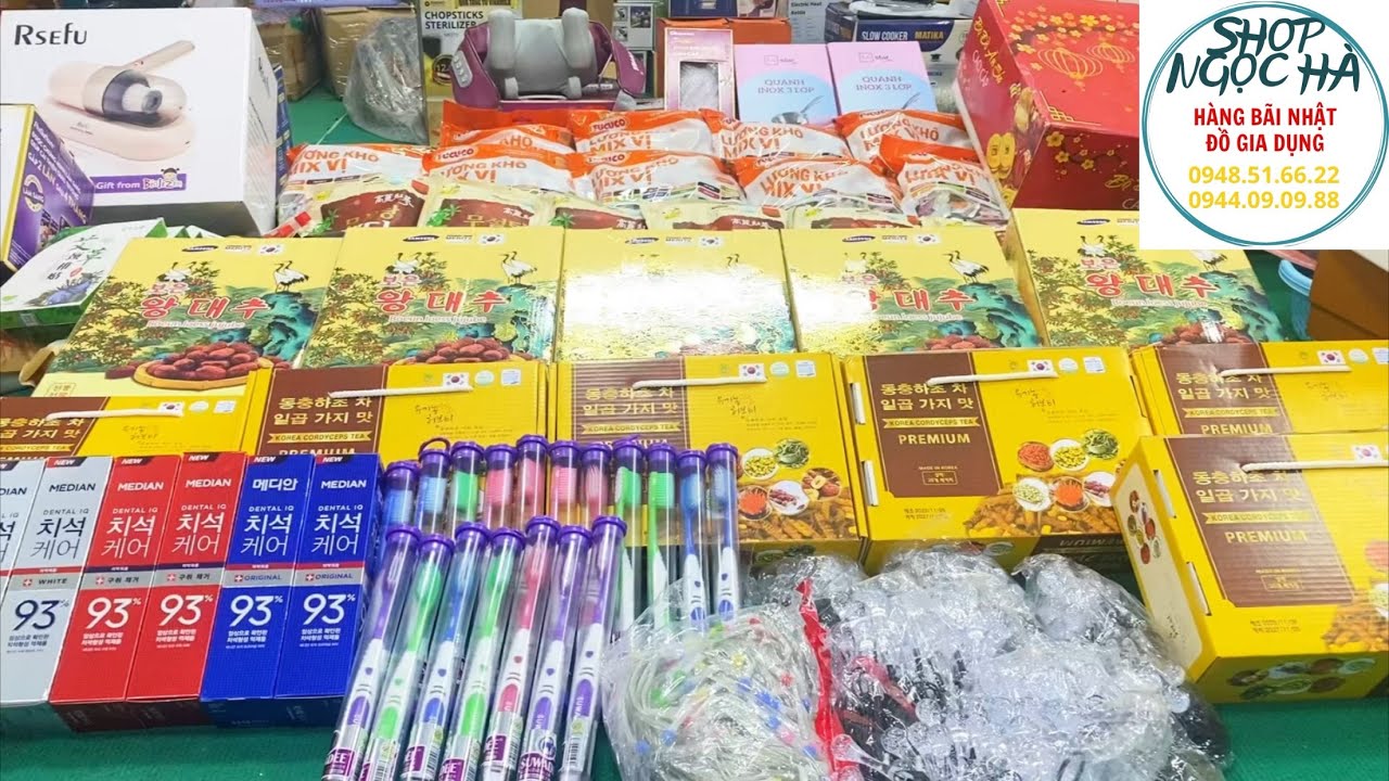 Trà hoa cúc, đông trùng, Trà sâm, linh chi, Táo đỏ, Lương khô, kẹo sâm, led trang trí, Đồ gia dụng …
