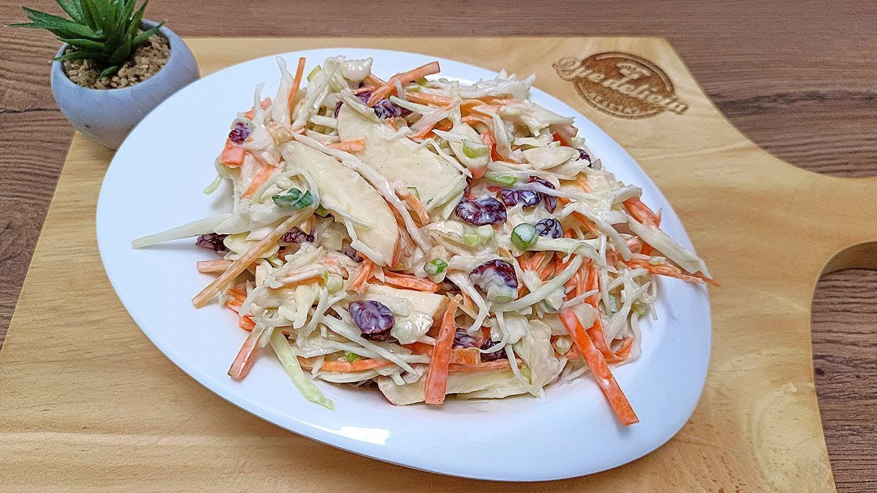 💥 Exquisita, saludable y fácil ensalada de repollo y zanahoria 😋