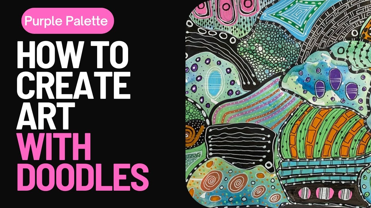 How to create art with doodles. #doodleart #doodle #doodles #abstractart #intuitiveart