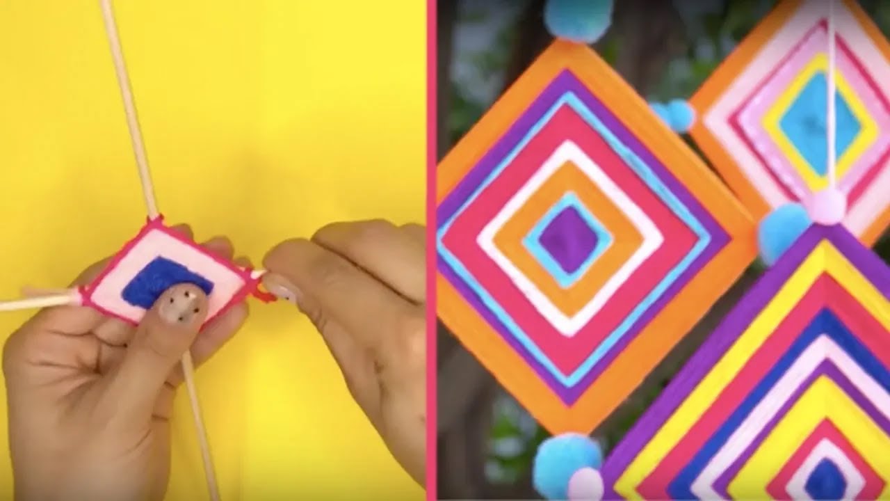 HOW TO MAKE A GOD'S EYE CRAFT THE EASY WAY - EZPZ Ideas