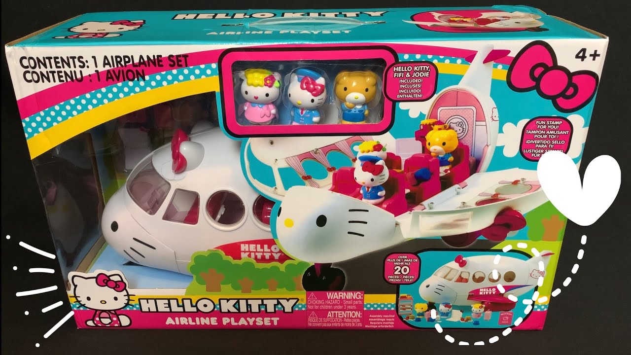 10 Minutes Satisfying with Unboxing Hello Kitty Airplane ASMR (no music)