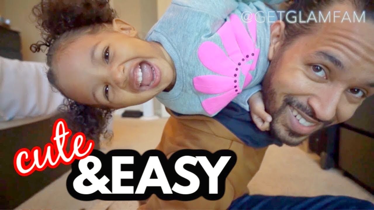 Dad Does His 2 Year Old Daughter's Hair (Super Cute)