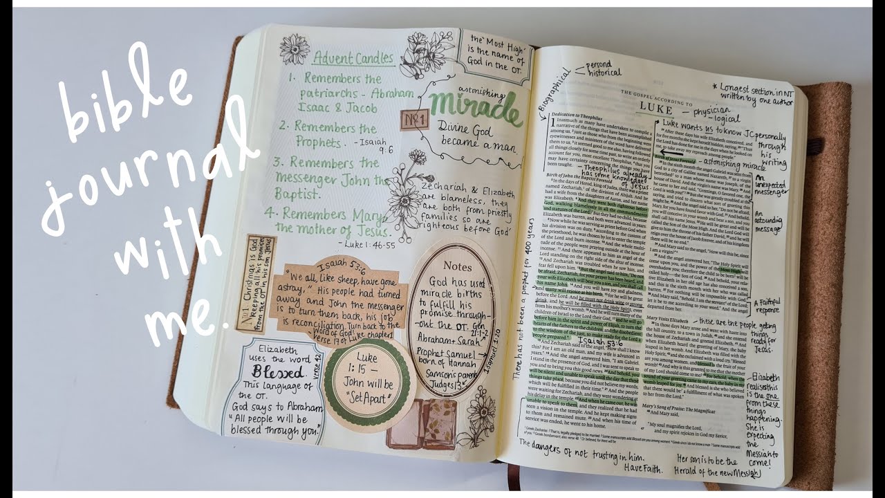 Bible Journal with me.  Writing up my sermon notes to my interleaved Bible