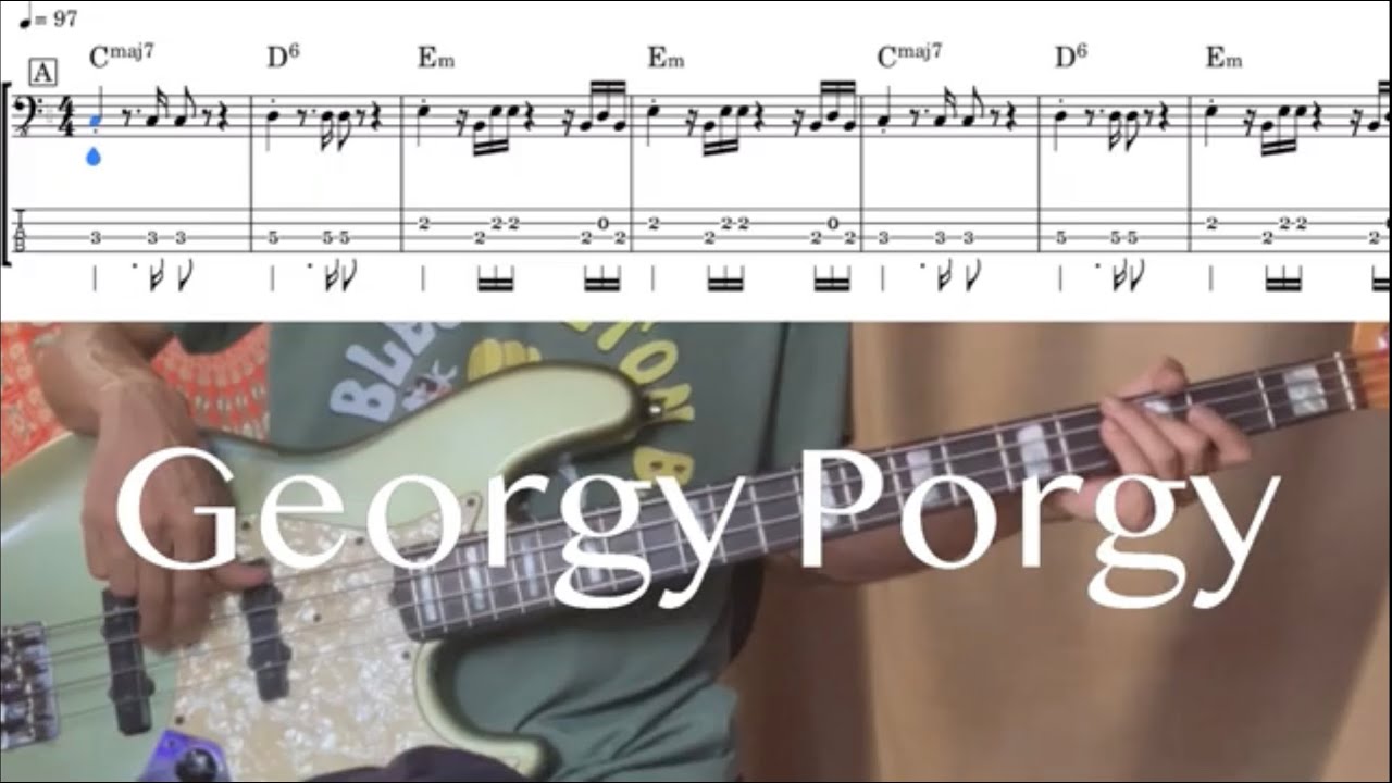 【Bass Cover】「Georgy Porgy 」- TOTO (withTAB)　ジョージー　ポーギー　トト　タブ譜付　エレキベース　耳コピ