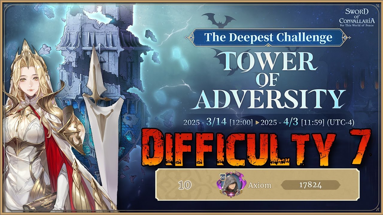Sneaking into Top 10 - Tower of Adversity Difficulty 7 [Sword of Convallaria]