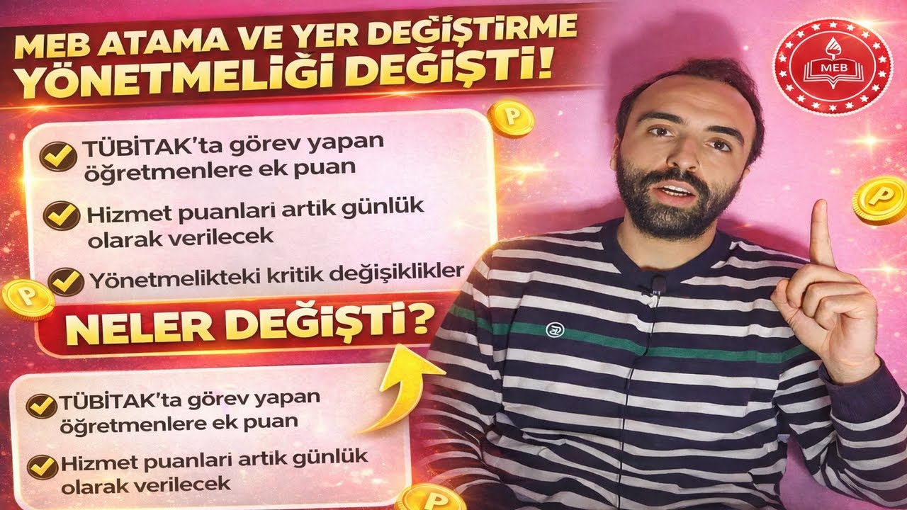 MEB Atama ve Yer Değiştirme Y&ouml;netmeliği Değişti! Ek Puanlar, G&uuml;nl&uuml;k Hizmet Puanı, Yeni Sistem
