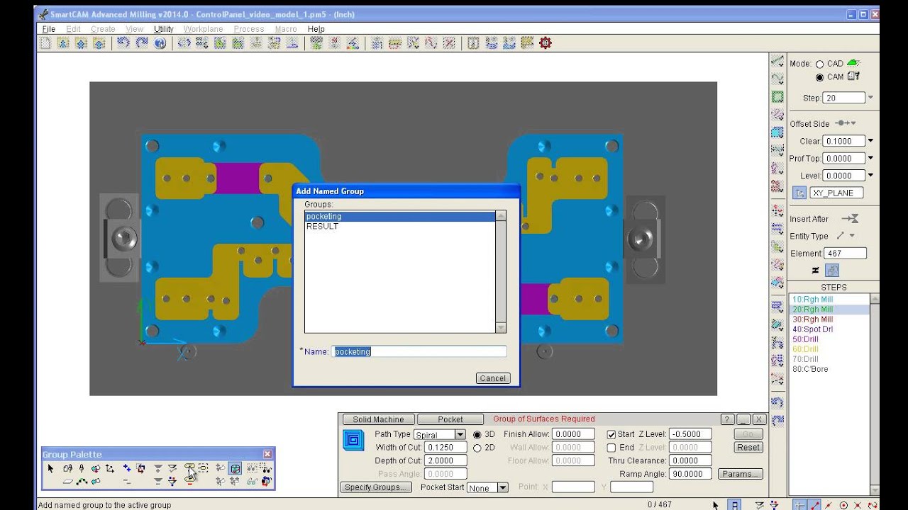 SmartCAM 2014 User Interface: Control Panel Improvements