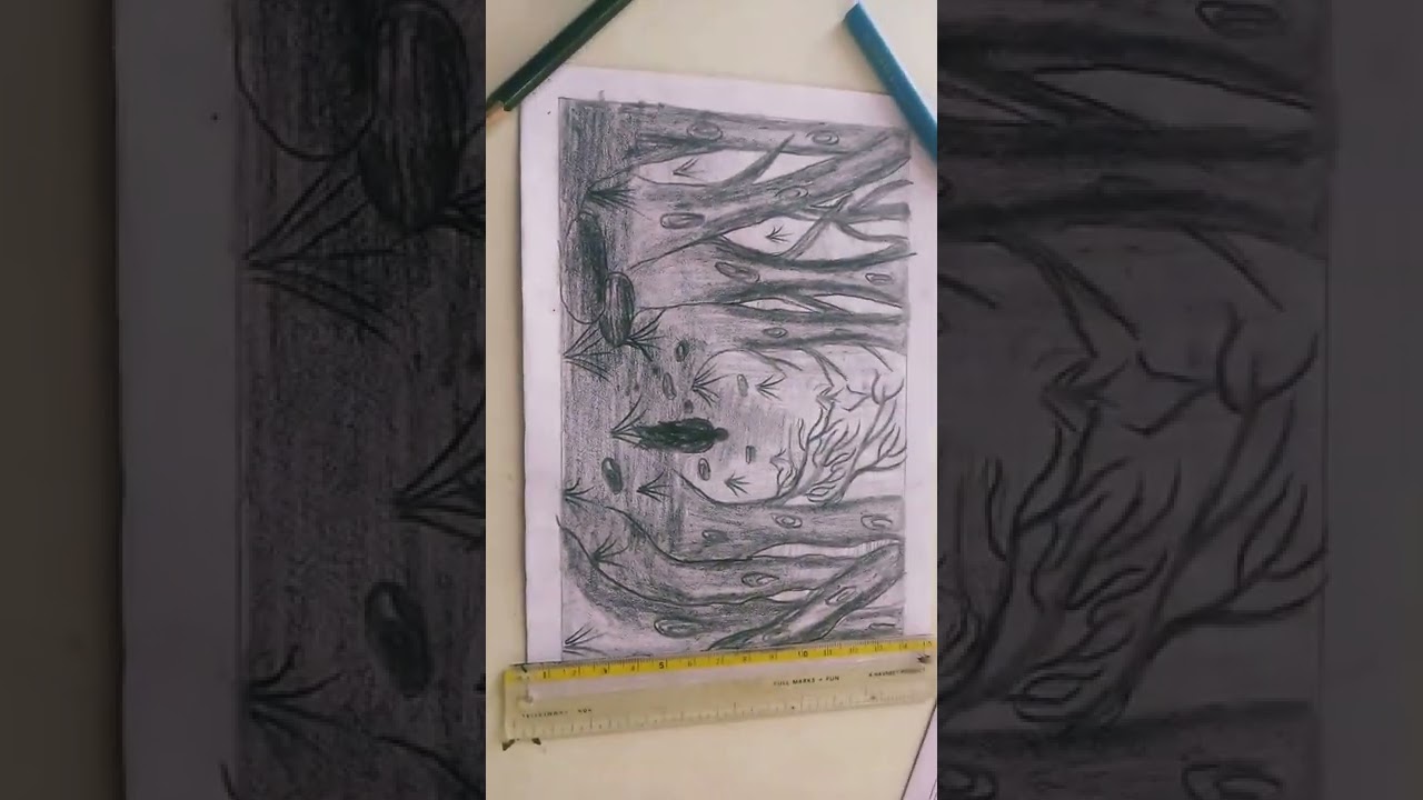 colour pencil drow with horor sin