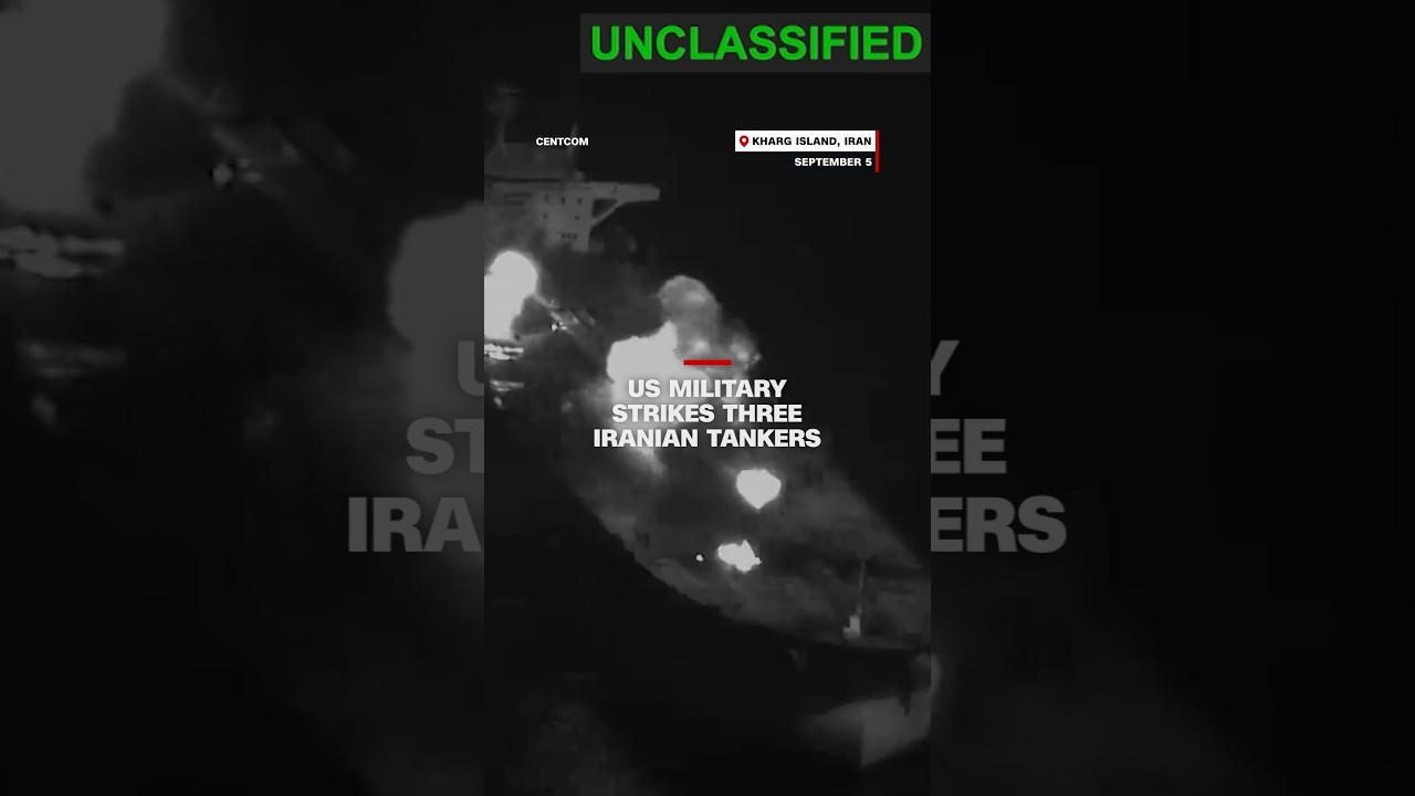 US military strikes three Iranian tankers