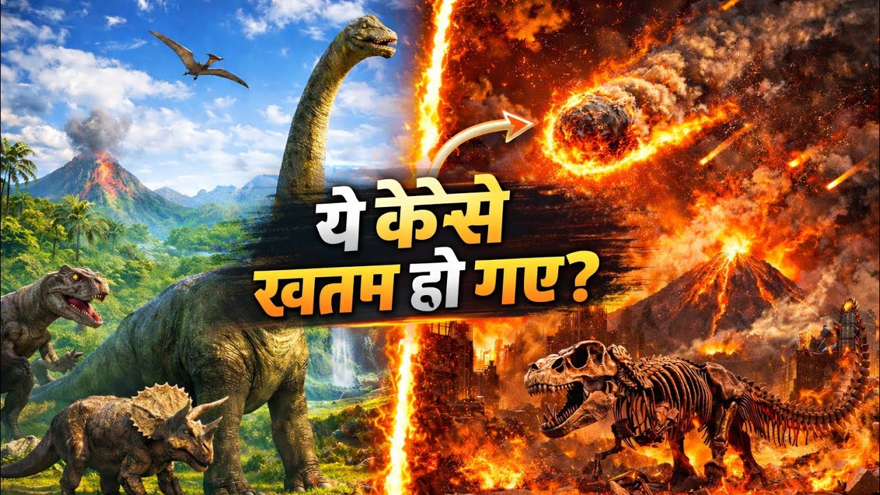 🦕65 Million Saal Pehle Aisa Kya Hua Jo Dinosaurs Khatam Ho Gaye?#dainasour 