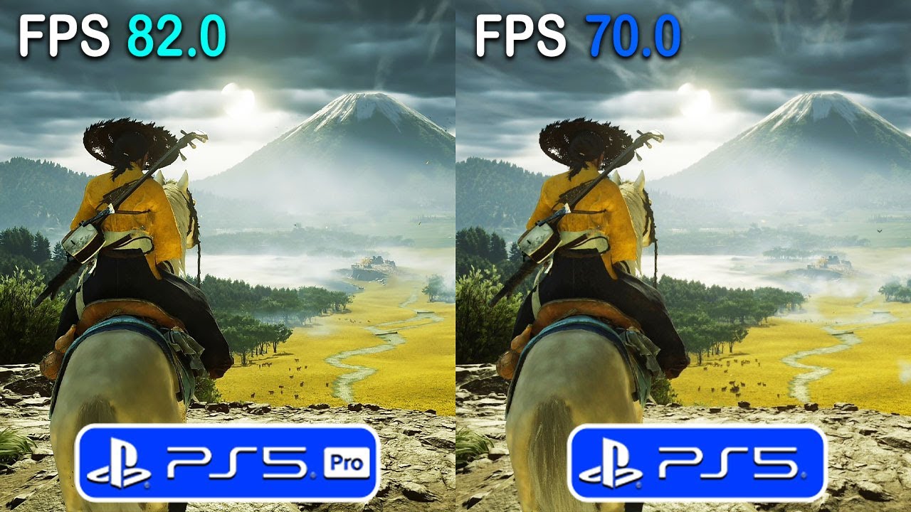 Ghost of Yotei - PS5 vs PS5 PRO 120hz VRR Frame Rate Performance (Patch 1.100)