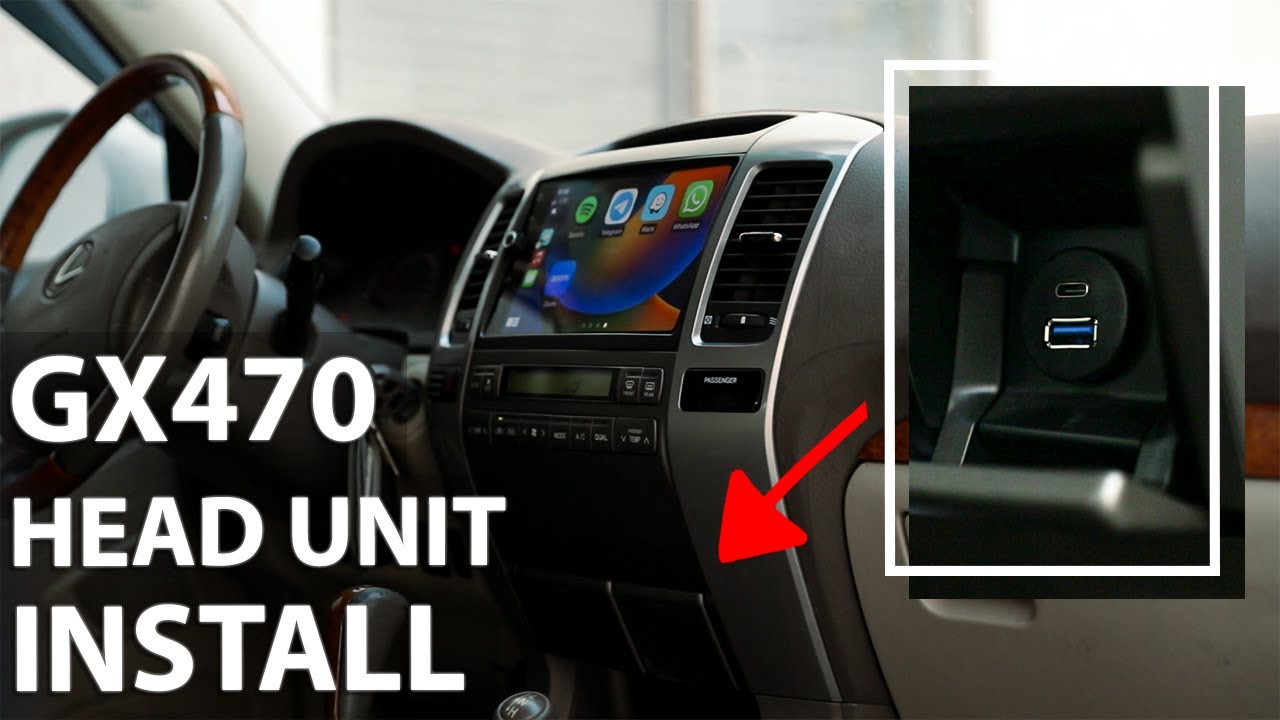 Lexus GX470 9 Inch Android Head Unit (APPLE CAR PLAY) Install EASY Step by Step