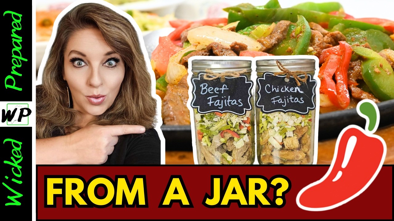 Unbelievable Pantry Hack! Shelf-Stable Fajitas - Meal in a Jar! (for Convenience & Preparedness) 