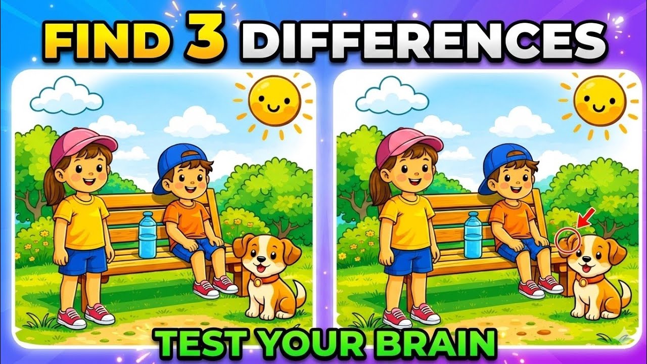 Find 3 Differences | Mind Training Game | Test Your Brain | A Bit Tricky | Puzzle With Fahad