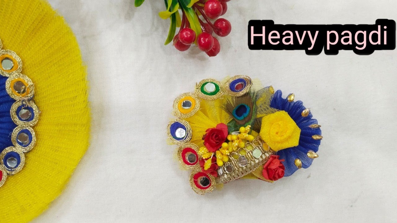 4,5 no. लड्डूगोपाल की हैवी पगड़ी बनाना सीखें l laddugopal new design heavy pagdi