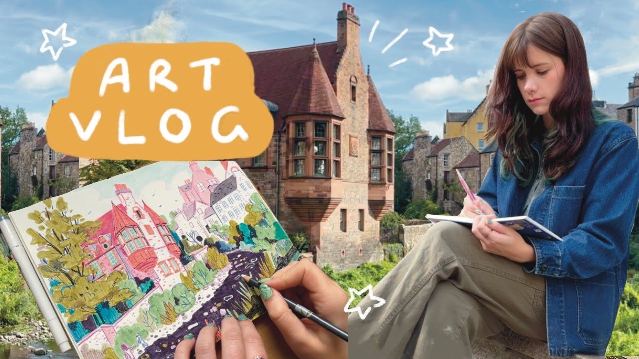 urban sketching in edinburgh ✏️ artist vlog
