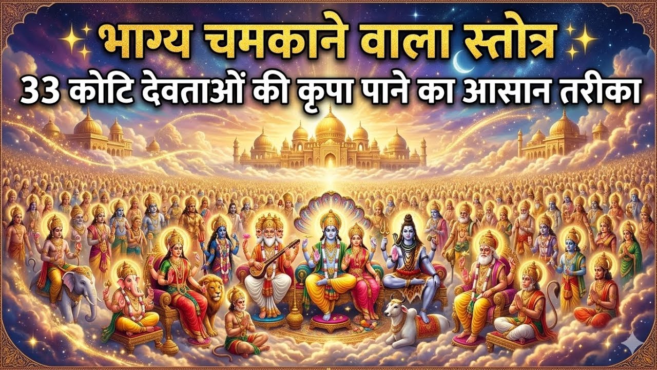 भाग्य चमकाने वाला स्तोत्र ✨ 33 कोटि देवताओं की कृपा पाने का आसान तरीका Most Powerful All Gods Stuti