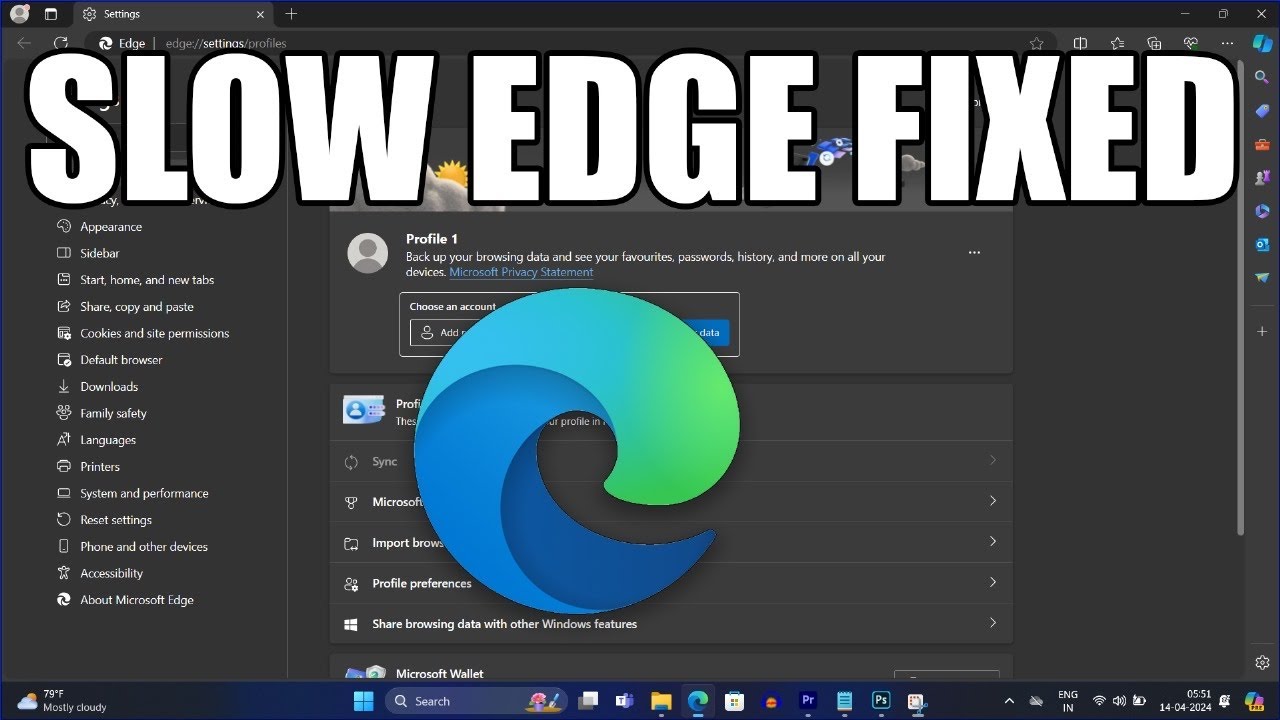 Как исправить медленную работу браузера Microsoft Edge в Windows 11