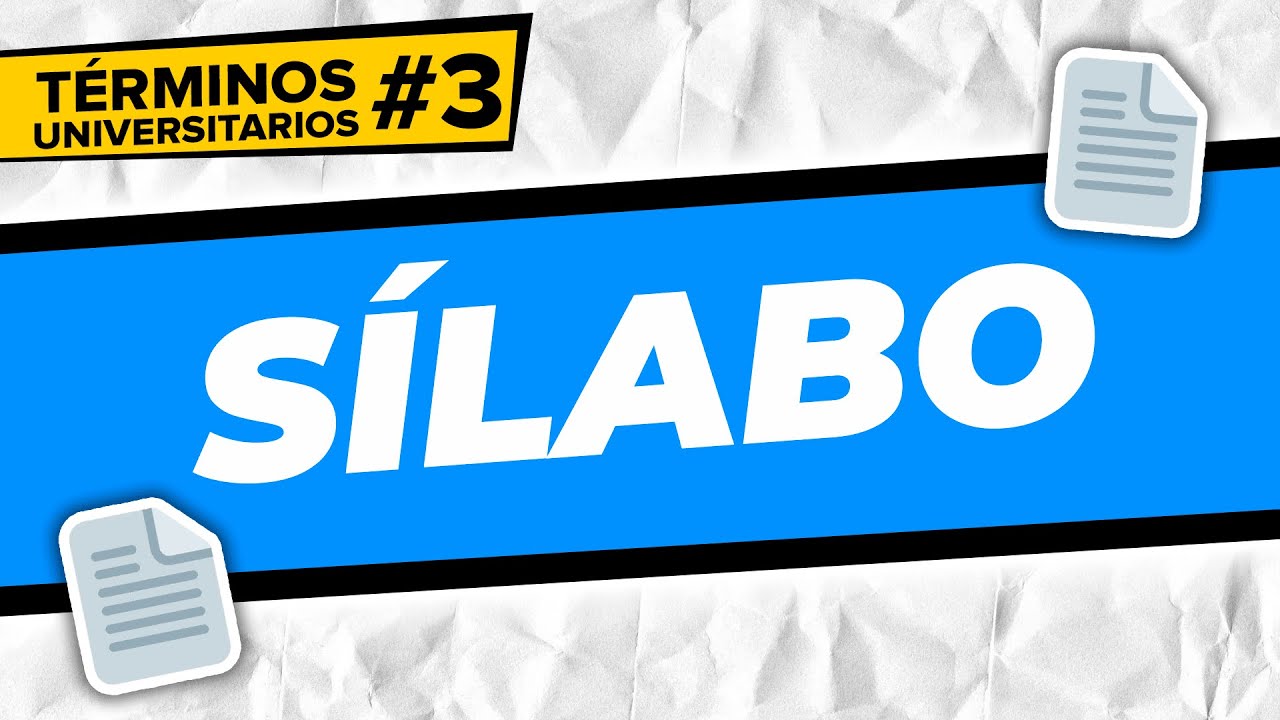 📄¿Qué es un SILABO y PARA QUE SIRVE? (syllabus) | Conceptos Universitarios #3