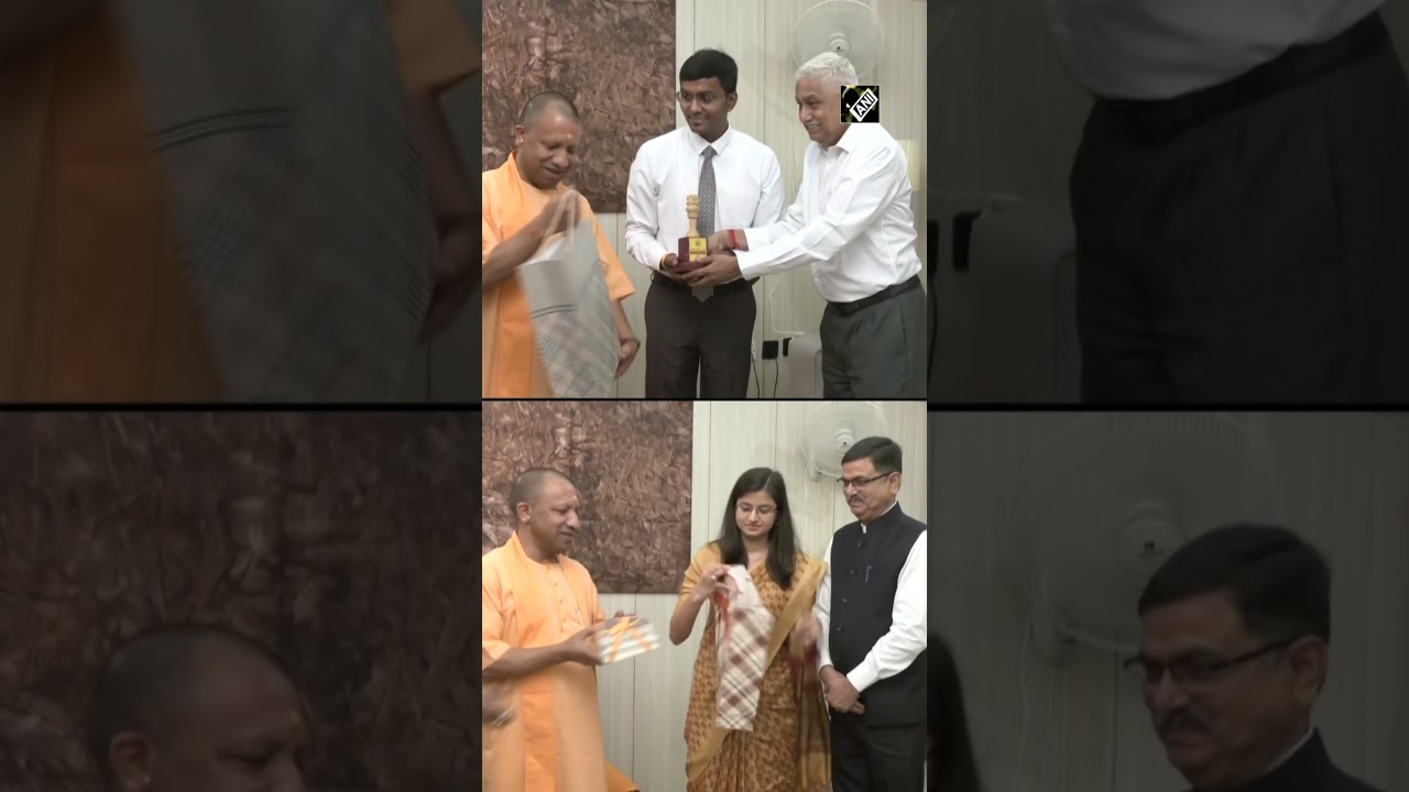 UP: CM Yogi Adityanath meets UPSC Toppers in Noida