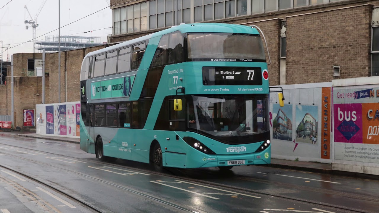 Nottingham city transport green line 5,6,7,8,9 enviro 200 NCT
