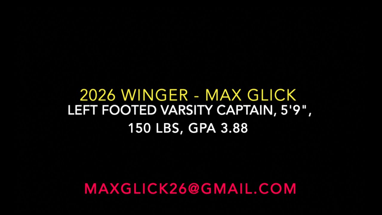 Max Glick 2026 Winger - Clips last 2 games