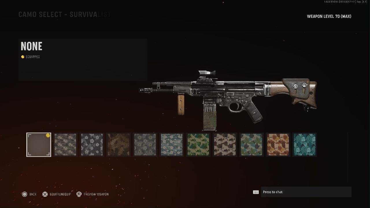 How to unlock gold camo for the STG44