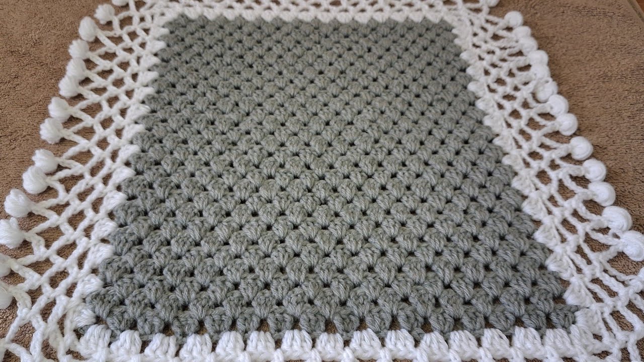 Crochet table cover/ woolen table cloth  / square thalposh new design