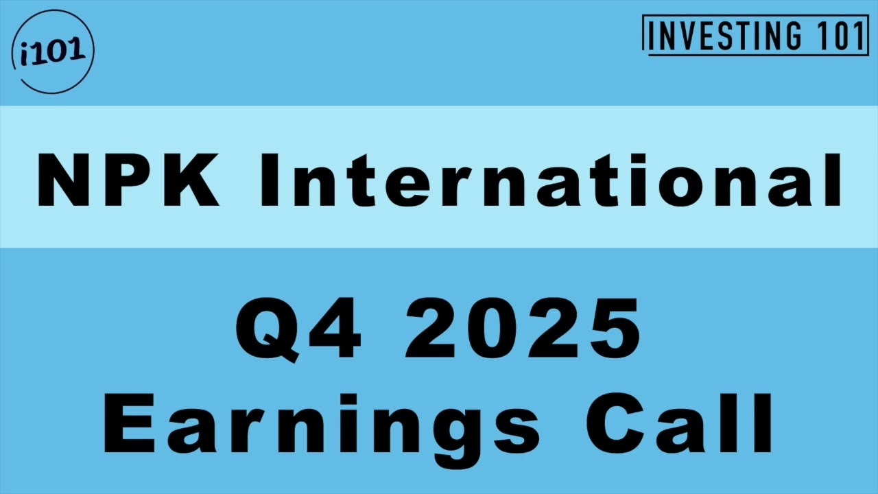NPK International Q4 2025 Earnings Call