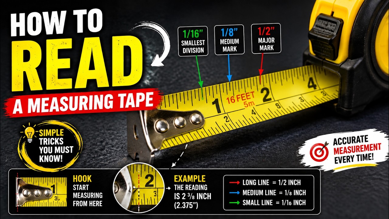 How to read your tape measure like a pro? | Learn How to Read Your Tape Measure! | Civil tutor