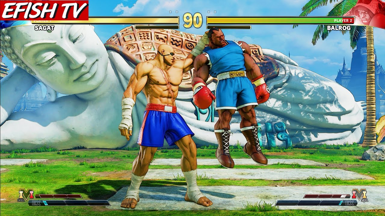 Sagat vs Balrog (Hardest AI) - Street Fighter V